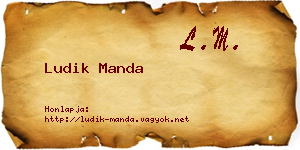 Ludik Manda névjegykártya